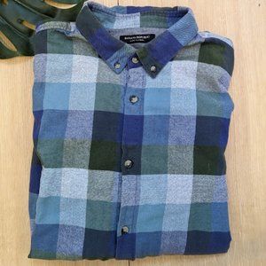 Banana Republic XL blue and green flannel